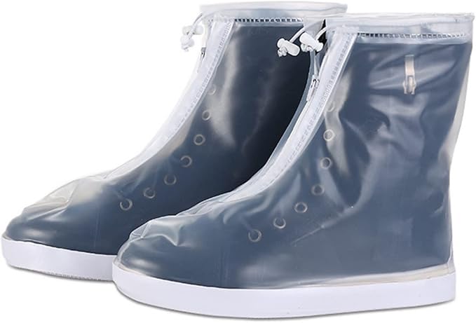 Couvre-chaussures imperméables réutilisables antidérapants transparents et réutilisables - Imperméables - Avec fermeture éclair